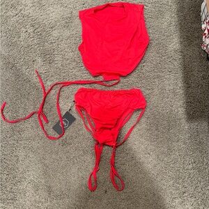 Nok Fitwear Red Pole Dance Outfit
